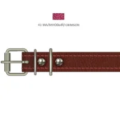 Нашийник Cristel Lux для собак, з лакованої шкіри зеніт, прошитий, 20 мм / 40-50 см, малиновий