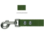 Повідець Cristel для собак з брезенту, 25 мм / 1.5 м, зелений