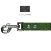 Повідець Cristel для собак з брезенту, 25 мм / 2 м, чорний