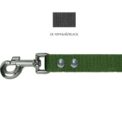 Повідець Cristel для собак з брезенту, 25 мм / 5 м, чорний