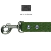 Повідець Cristel для собак з брезенту, 30 мм / 1.5 м, чорний