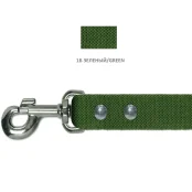 Повідець Cristel для собак з брезенту, 30 мм / 5 м, зелений