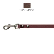 Поводок Cristel для собак, кожа зенит, 12 мм / 140 см, коричневый