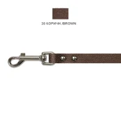 Поводок Cristel для собак, кожа зенит, 14 мм / 140 см, коричневый