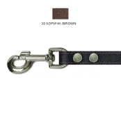 Поводок Cristel для собак, кожа зенит, 20 мм / 130 см, коричневый