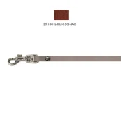 Поводок Cristel для собак, кожа зенит, 8 мм / 140 см, коньяк