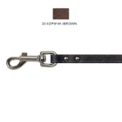 Поводок Cristel для собак, кожа зенит, двухлицевой, 14 мм / 140 см, коричневый