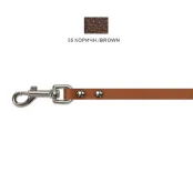 Поводок Cristel для собак, кожа зенит, лакированный, 10 мм / 140 см, коричневый