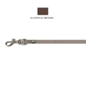 Поводок Cristel для собак, кожа зенит, лакированный, 8 мм / 140 см, коричневый