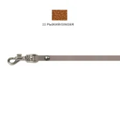 Поводок Cristel для собак, кожа зенит, лакированный, 8 мм / 140 см, рыжий