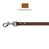 Поводок Cristel для собак, кожа зенит, лакированный, прошитый, 12 мм / 140 см, рыжий