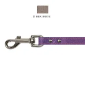 Поводок Cristel для собак, кожа зенит, прошитый, 16 мм / 130 см, бежевый