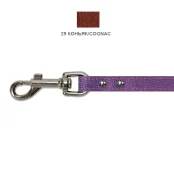 Поводок Cristel для собак, кожа зенит, прошитый, 16 мм / 130 см, коньяк