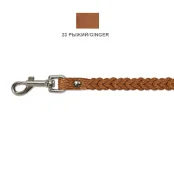 Поводок Cristel для собак, кожаный, "колосок малый", 12 мм / 130 см, рыжий