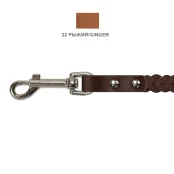 Поводок Cristel для собак, кожаный, "колосок средний", 18 мм / 130 см, рыжий