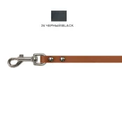 Поводок Cristel для собак, кожаный, 10 мм / 140 см, чёрный