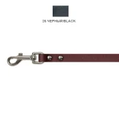 Поводок Cristel для собак, кожаный, 12 мм / 140 см, чёрный