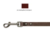 Поводок Cristel для собак, кожаный, 14 мм / 140 см, коньяк