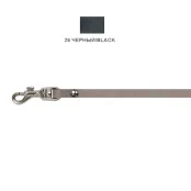 Поводок Cristel для собак, кожаный, 8 мм / 140 см, чёрный