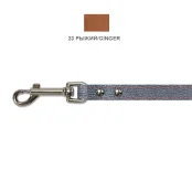 Поводок Cristel для собак, кожаный, прошитый, 14 мм / 140 см, рыжий