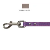 Поводок Cristel для собак, кожаный, прошитый, 16 мм / 130 см, бежевый