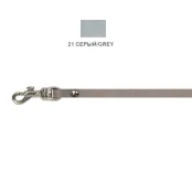 Повідець Cristel для собак, натуральна шкіра, 8 мм / 140 см, сірий