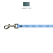 Повідець Cristel для собак, нейлон, 10 мм / 1.5 м, сірий