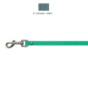 Повідець Cristel для собак, нейлон, 10 мм / 2 м, сірий