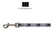 Повідець Cristel для собак, нейлон, 15 мм / 1.5 м, чорний