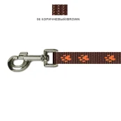 Повідець Cristel для собак, нейлон, 20 мм / 2 м, коричневий