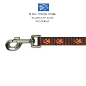 Повідець Cristel для собак, нейлон, візерунок "блакитний слід", 20 мм / 2 м, синій