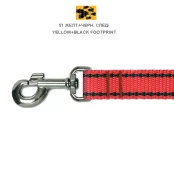 Повідець Cristel для собак, нейлон, візерунок "чорний слід", 25 мм / 2 м, жовтий