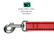 Повідець Cristel для собак, нейлон, візерунок "чорний слід", 25 мм / 2 м, зелений