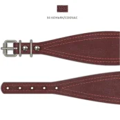 Фігурний нашийник Cristel "Такса" для собак, з лакованої шкіри зеніт, 16 мм / 35 см, коньяк