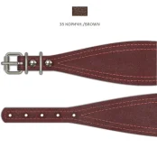 Фігурний нашийник Cristel "Такса" для собак, з лакованої шкіри зеніт, 16 мм / 35 см, коричневий