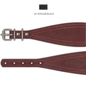 Фігурний нашийник Cristel "Такса" для собак, з лакованої шкіри зеніт, 16 мм / 35 см, чорний