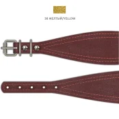 Фігурний нашийник Cristel "Такса" для собак, з перламутрової шкіри зеніт, 16 мм / 35 см, жовтий