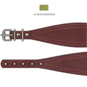 Фігурний нашийник Cristel "Такса" для собак, з перламутрової шкіри зеніт, 16 мм / 35 см, зелений