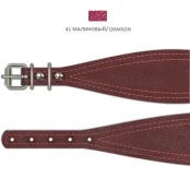 Фігурний нашийник Cristel "Такса" для собак, з перламутрової шкіри зеніт, 16 мм / 35 см, малиновий