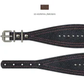 Фігурний нашийник Cristel "Такса" для собак, лакована шкіра зеніт, з прикрасою, 16 мм / 35 см, коричневий