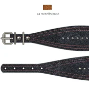 Фігурний нашийник Cristel "Такса" для собак, лакована шкіра зеніт, з прикрасою, 16 мм / 35 см, рудий