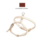 Шлейка Cristel для собак, кожа зенит, "пикинеса", 14 мм / 30-40 см / 38-48 см, коньяк