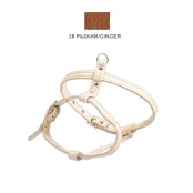 Шлейка Cristel для собак, кожа зенит, "пикинеса", 14 мм / 30-40 см / 38-48 см, рыжий