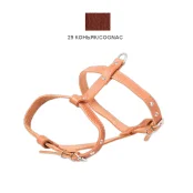 Шлейка Cristel для собак, кожа зенит, прошитая, 18 мм / 40-50 см / 50-60 см, коньяк