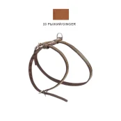 Шлейка Cristel для собак, кожаная, прошитая, 10 мм / 29-35 см / 37-47 см, рыжий