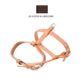 Шлейка Cristel для собак, кожаная, прошитая, 18 мм / 40-50 см / 50-60 см, коричневый