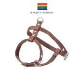 Шлейка Cristel для собак, нейлон, 13 мм / 20-25 см / 34-40 см, радуга