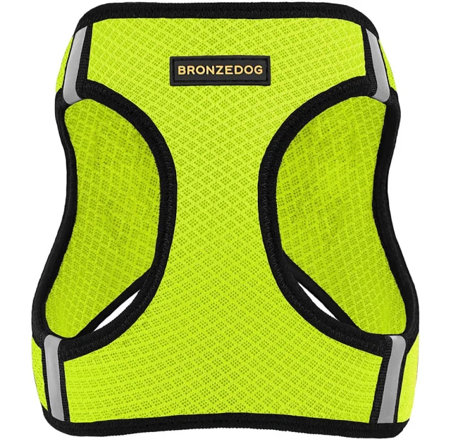 Шлея BronzeDog Mesh Vest для собак, сетчатый нейлон, лимонный, 26-29 см