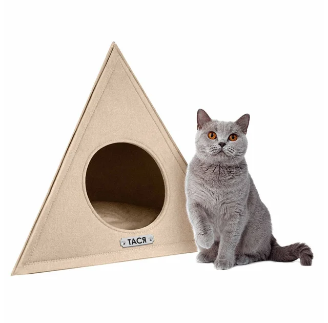 Будиночок BronzeDog космос, для тварин, бежевий, 50×42 см