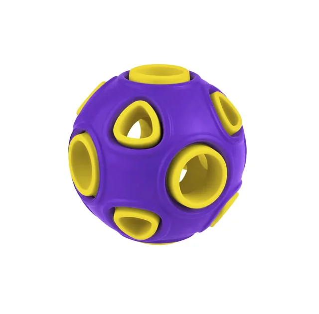 Іграшка BronzeDog Jumble airball, для собак, з ароматом ванілі, фіолетово-жовтий, 5 см